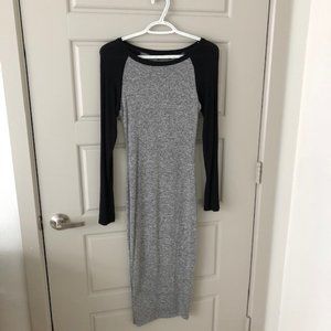 Fashion Nova Long Sleeve Maxi T-Shirt Dress